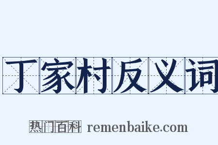 丁家村反义词是什么意思的图片